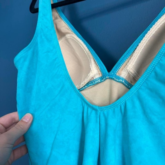 Vintage MagicSuit Swimsuit Women's Size 8 One Piece Turquoise Retro Summer Vacay - Picture 5 of 8